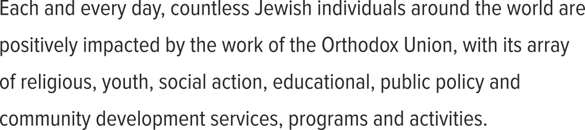 Orthodox Union Body Sample